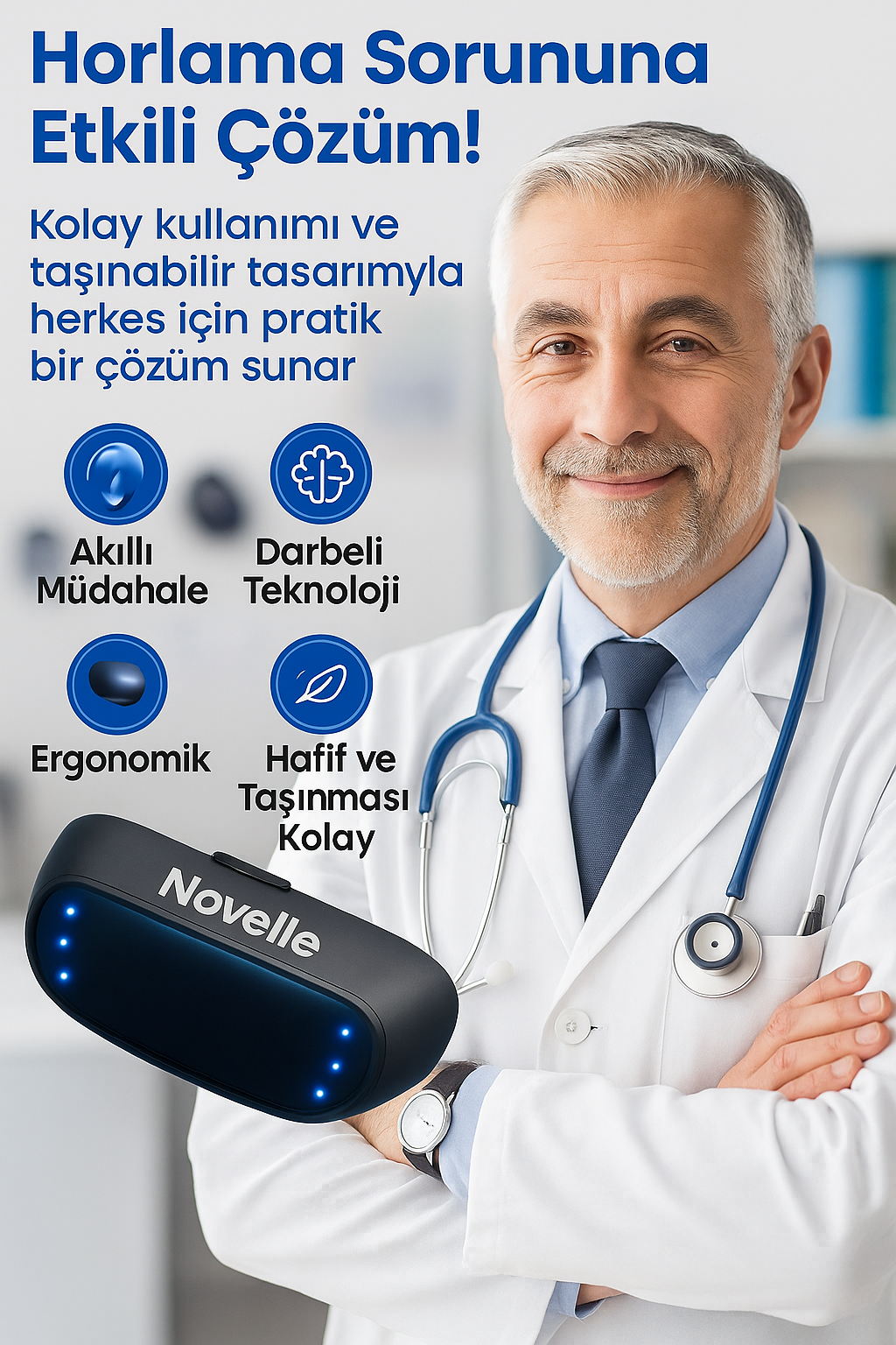 Novelle Horlama Önleyici Nörostimülasyon Cihazı SleepClear
